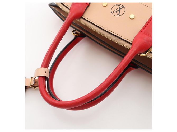 Louis Vuitton City Steamer MM Handtasche Schwarz Rot Beige - Ansicht 14