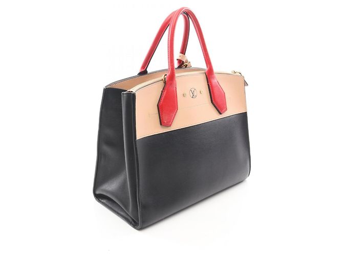 Louis Vuitton City Steamer MM Handtasche Schwarz Rot Beige - Ansicht 2