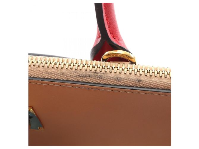 Louis Vuitton City Steamer MM Handtasche Schwarz Rot Beige - Ansicht 8