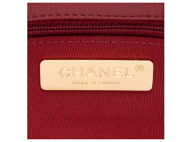 Gabrielle Borsa a Spalla Grande in Pelle di Capra 19 di Chanel Rosso - vista 8