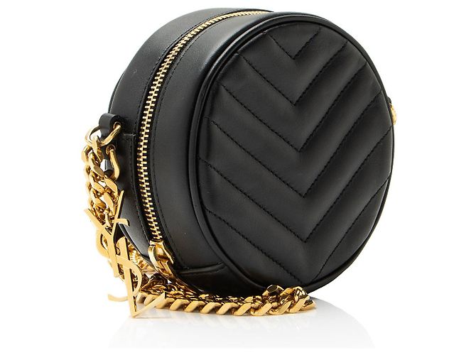 Borsa a tracolla piccola Saint Laurent Matelasse Leather Monogram Bubble Nero - vista 2