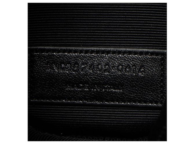 Borsa a tracolla piccola Saint Laurent Matelasse Leather Monogram Bubble Nero - vista 6