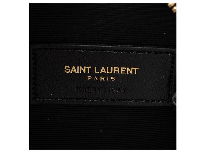 Borsa a tracolla piccola Saint Laurent Matelasse Leather Monogram Bubble Nero - vista 8