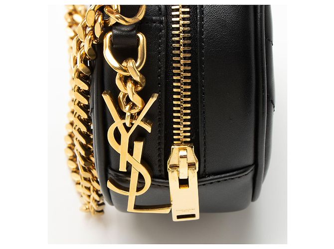 Borsa a tracolla piccola Saint Laurent Matelasse Leather Monogram Bubble Nero - vista 9