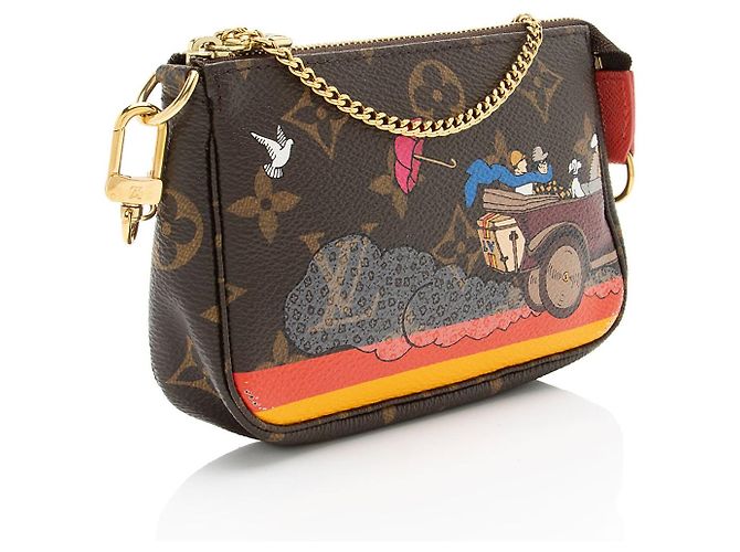 Mini Pochette Accessori Evasione Illustre in Tela Monogram Louis Vuitton Marrone - vista 2