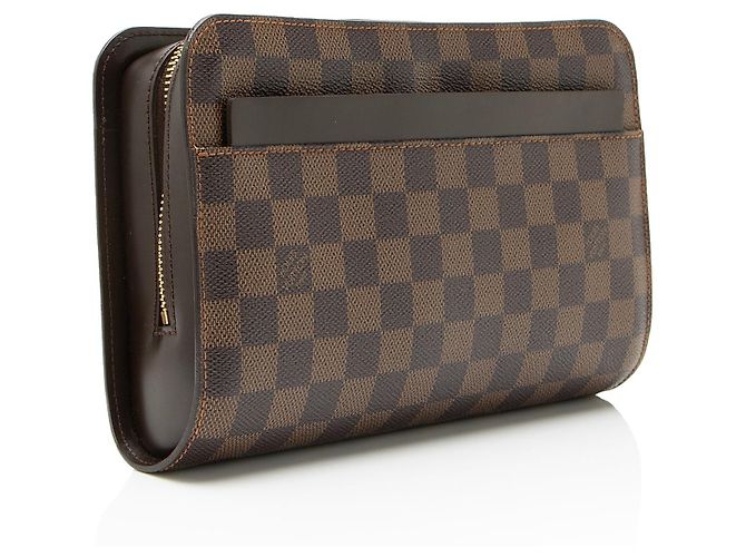 Clutch Saint Louis Damier Ebene Vintage Louis Vuitton Marrom - vista 2
