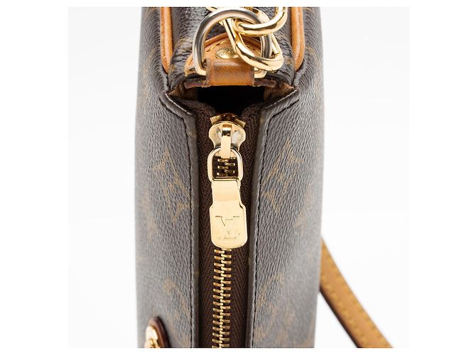 Clutch Eva in tela Monogram Louis Vuitton Marrone - vista 10