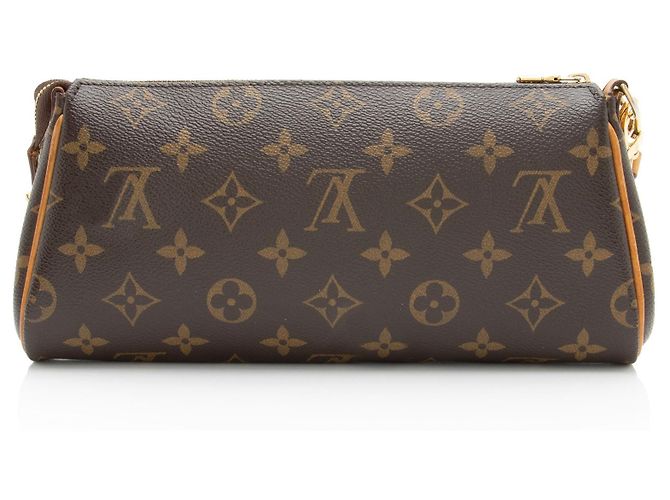 Clutch Eva in tela Monogram Louis Vuitton Marrone - vista 3