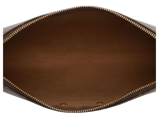 Clutch Eva in tela Monogram Louis Vuitton Marrone - vista 7