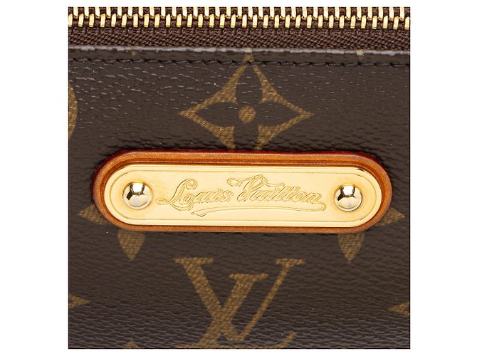 Clutch Eva in tela Monogram Louis Vuitton Marrone - vista 9