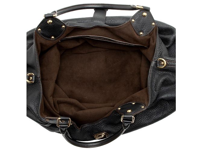 Hobo in pelle Mahina L di Louis Vuitton Nero - vista 7
