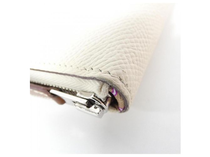 Billetera bi-fold Lucky Daisy de Hermès Blanco - vista 3