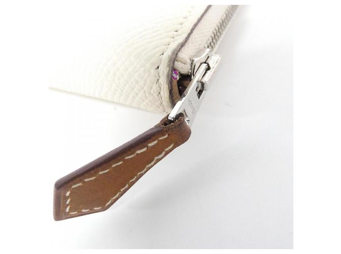 Billetera bi-fold Lucky Daisy de Hermès Blanco - vista 6