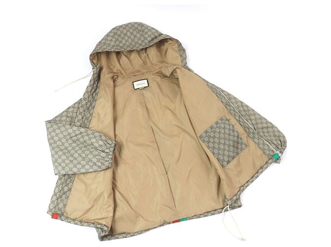 Chaqueta de nylon con logo GG de Gucci Beige - vista 3