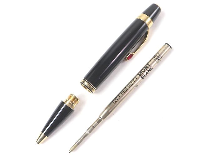 Stylo à bille Montblanc Boheme en pierres précieuses colorées Noir Rouge Doré - vue 2