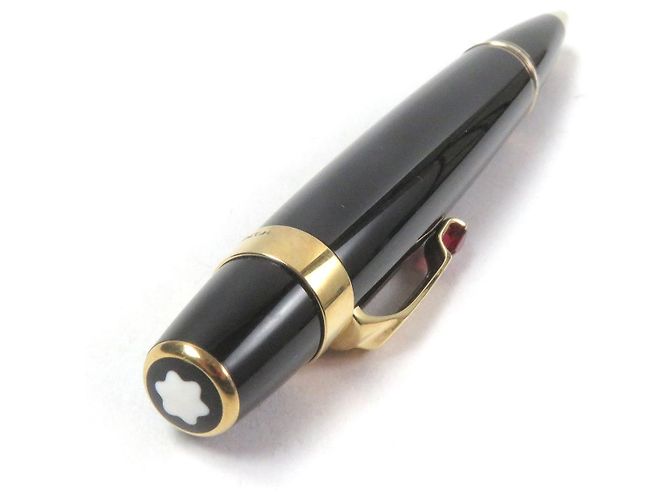 Stylo à bille Montblanc Boheme en pierres précieuses colorées Noir Rouge Doré - vue 3