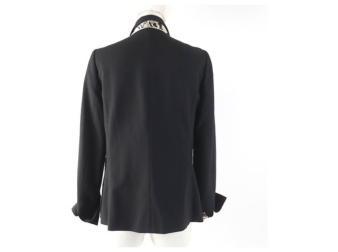 Autre Marque LEONARD SPORT Logo button Wool Polyurethane Jacket Black - view 3