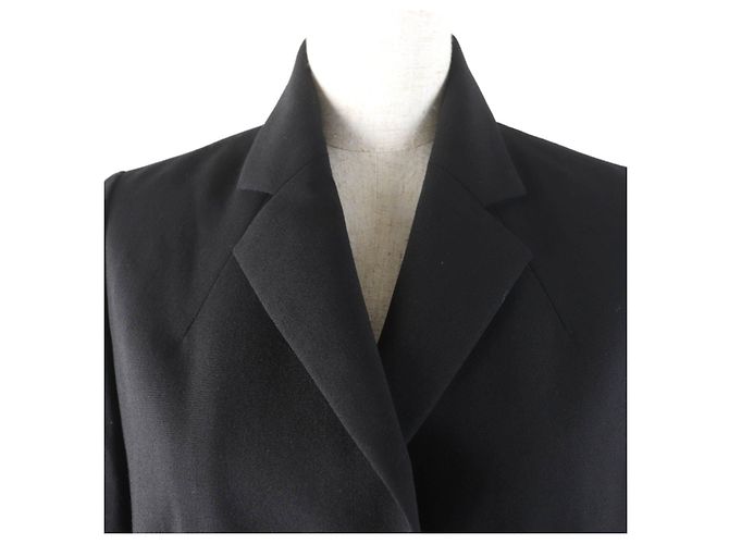Autre Marque LEONARD SPORT Logo button Wool Polyurethane Jacket Black - view 4