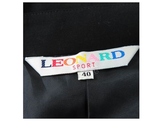 Autre Marque LEONARD SPORT Logo button Wool Polyurethane Jacket Black - view 8