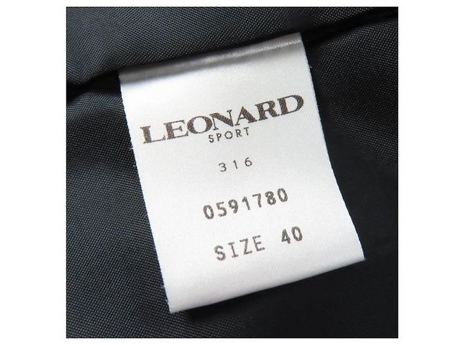 Autre Marque LEONARD SPORT Logo button Wool Polyurethane Jacket Black - view 9