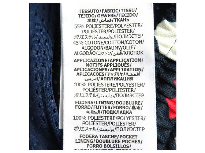 Bermuda de poliéster e algodão com padrão Gucci Branco Vermelho Azul Azul marinho - vista 10