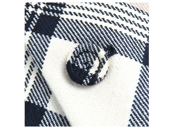 Dior 22AW wool Cupra Check Pattern Tailored Jacket Beige Navy blue - view 5