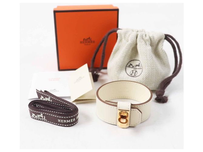 Hermès Bracciale Hermes Kelly Twist Swift Taglia 2 Bianco - vista 2
