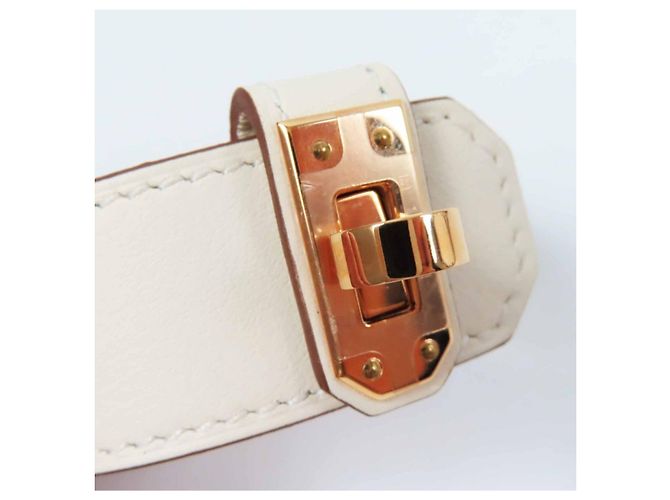 Hermès Bracciale Hermes Kelly Twist Swift Taglia 2 Bianco - vista 8