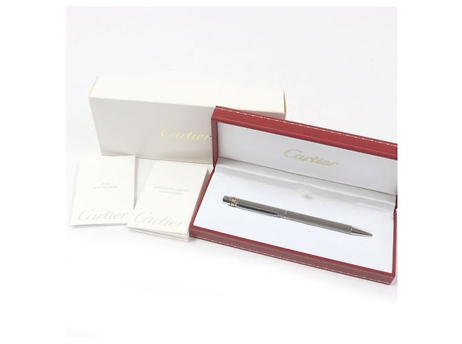 Bolígrafo de plata Cartier Trinity - vista 2