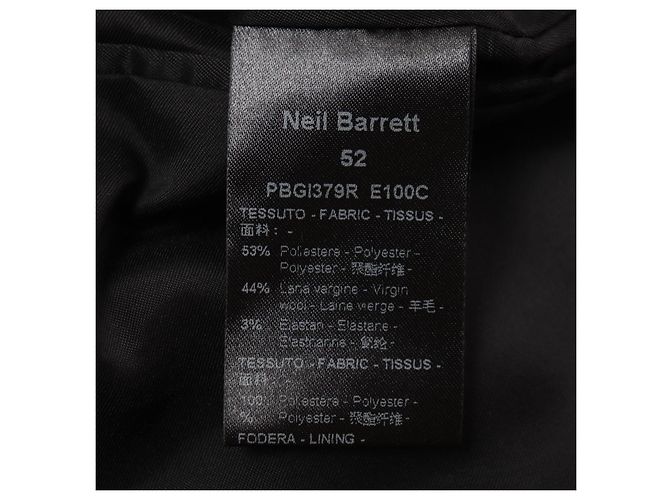 Autre Marque Neil Barrett TUXEDO Wool Blend Jacket Black - view 8