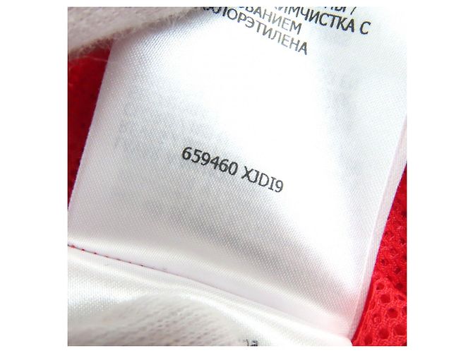 Bermuda de poliéster com patch logo Gucci e linha web Vermelho - vista 11
