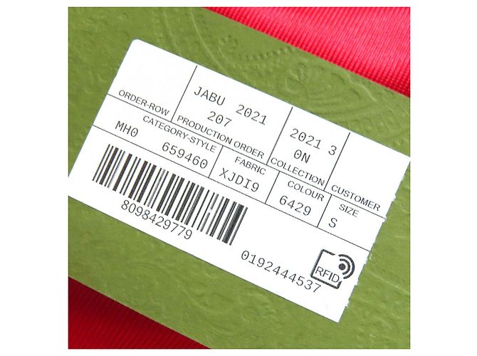 Bermuda de poliéster com patch logo Gucci e linha web Vermelho - vista 13