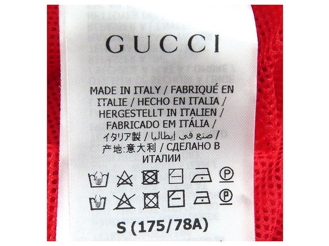 Bermuda de poliéster com patch logo Gucci e linha web Vermelho - vista 8