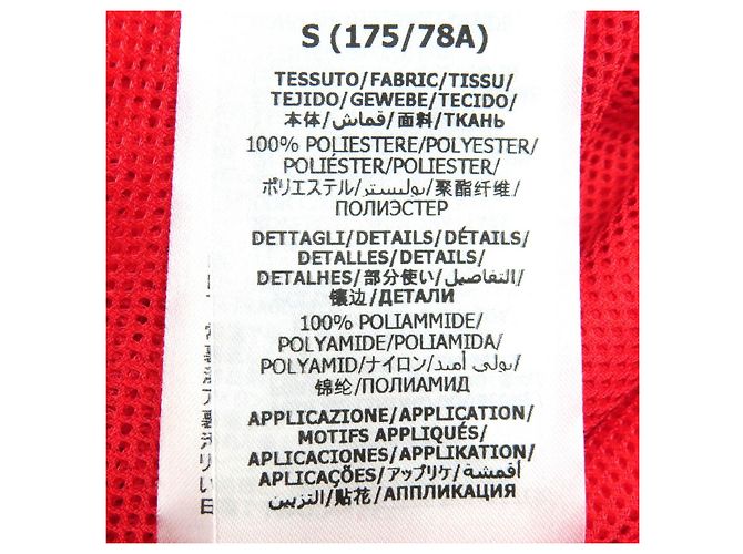 Bermuda de poliéster com patch logo Gucci e linha web Vermelho - vista 9