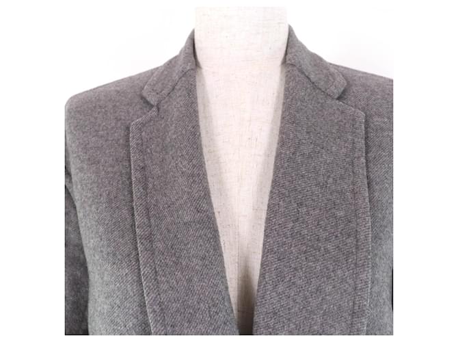 Céline Abrigo Crombie Egg de cachemira Celine Gris - vista 4