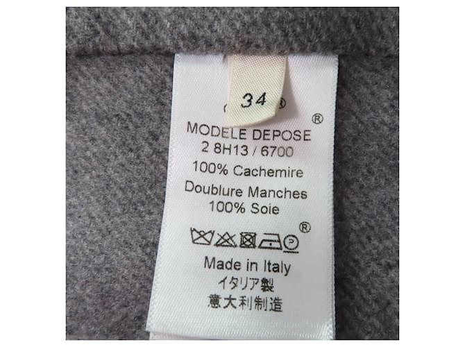 Céline Abrigo Crombie Egg de cachemira Celine Gris - vista 7