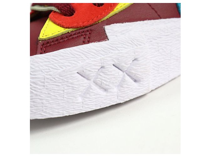 Nike KAWS Sacai Blazer Low Leder Sneakers Rot - Ansicht 10