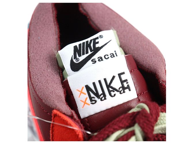 Nike KAWS Sacai Blazer Low Leder Sneakers Rot - Ansicht 7