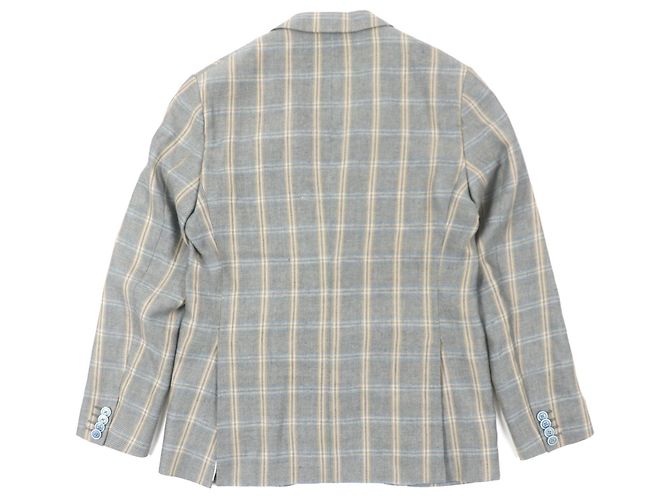 Autre Marque Chaqueta a medida de lana y lino ETRO Castaño Negro - vista 3