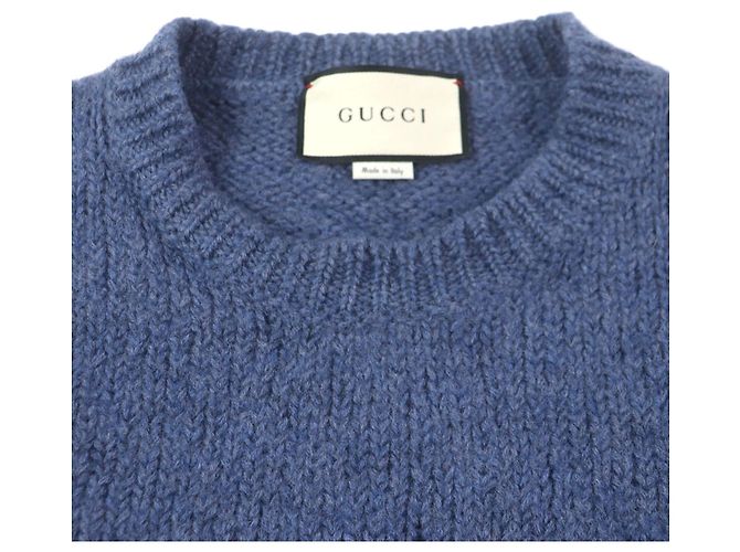 Jersey de lana bordado GG de Gucci Azul Azul marino - vista 2
