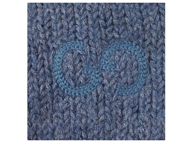 Jersey de lana bordado GG de Gucci Azul Azul marino - vista 4