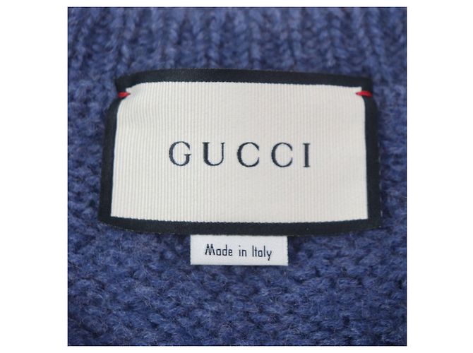 Jersey de lana bordado GG de Gucci Azul Azul marino - vista 5
