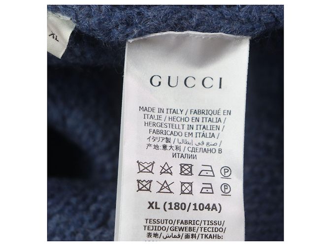 Jersey de lana bordado GG de Gucci Azul Azul marino - vista 6