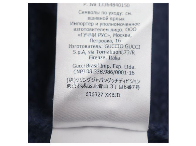 Jersey de lana bordado GG de Gucci Azul Azul marino - vista 8