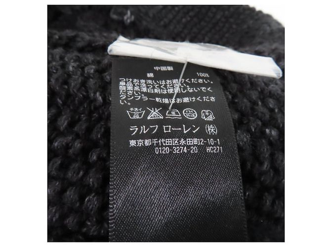 Ralph Lauren Cárdigan de algodón con cuello chal RRL Negro - vista 10