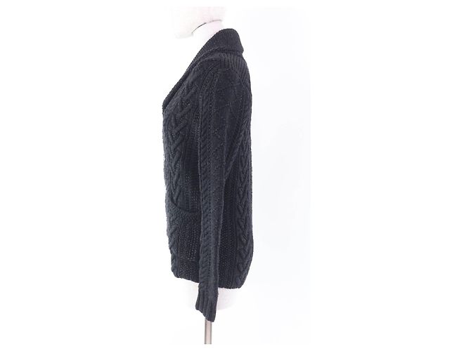 Ralph Lauren Cárdigan de algodón con cuello chal RRL Negro - vista 2