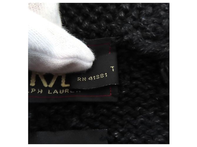 Ralph Lauren Cárdigan de algodón con cuello chal RRL Negro - vista 8