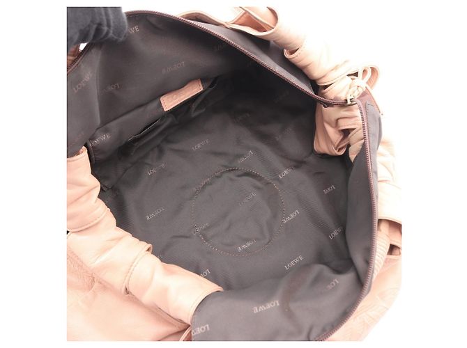 Borsa in pelle nappa rosa Loewe Aire - vista 3