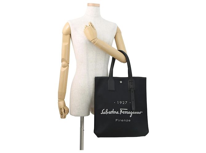 Borsa tote in tela nera Salvatore Ferragamo - vista 4