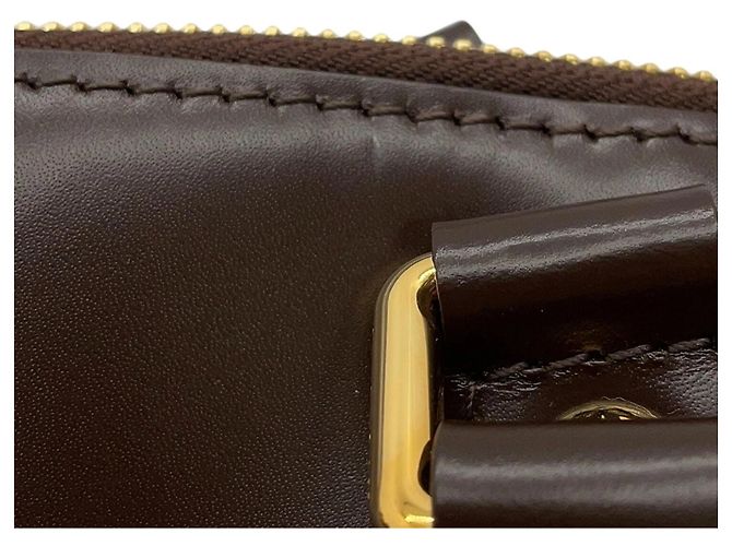 Borsa Louis Vuitton Damier Ebene Verona PM Rosso Monogramma - vista 11